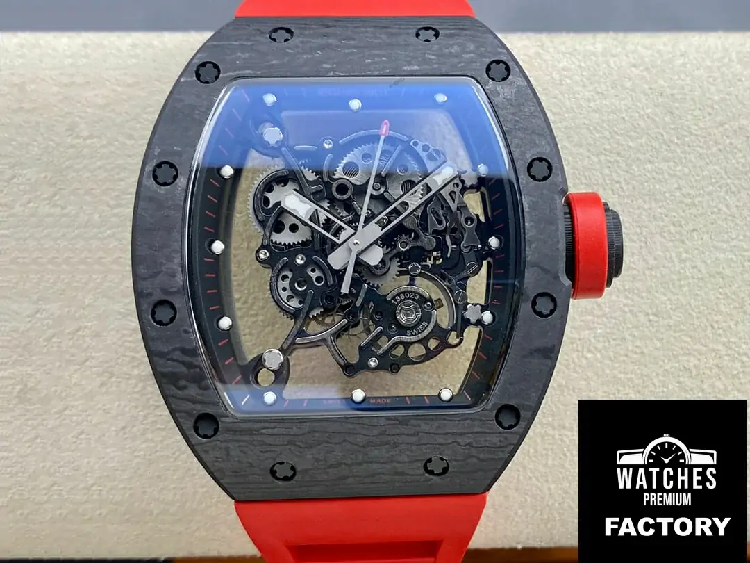Richard Mille RM-055 BBR Factory Red Rubber Strap
