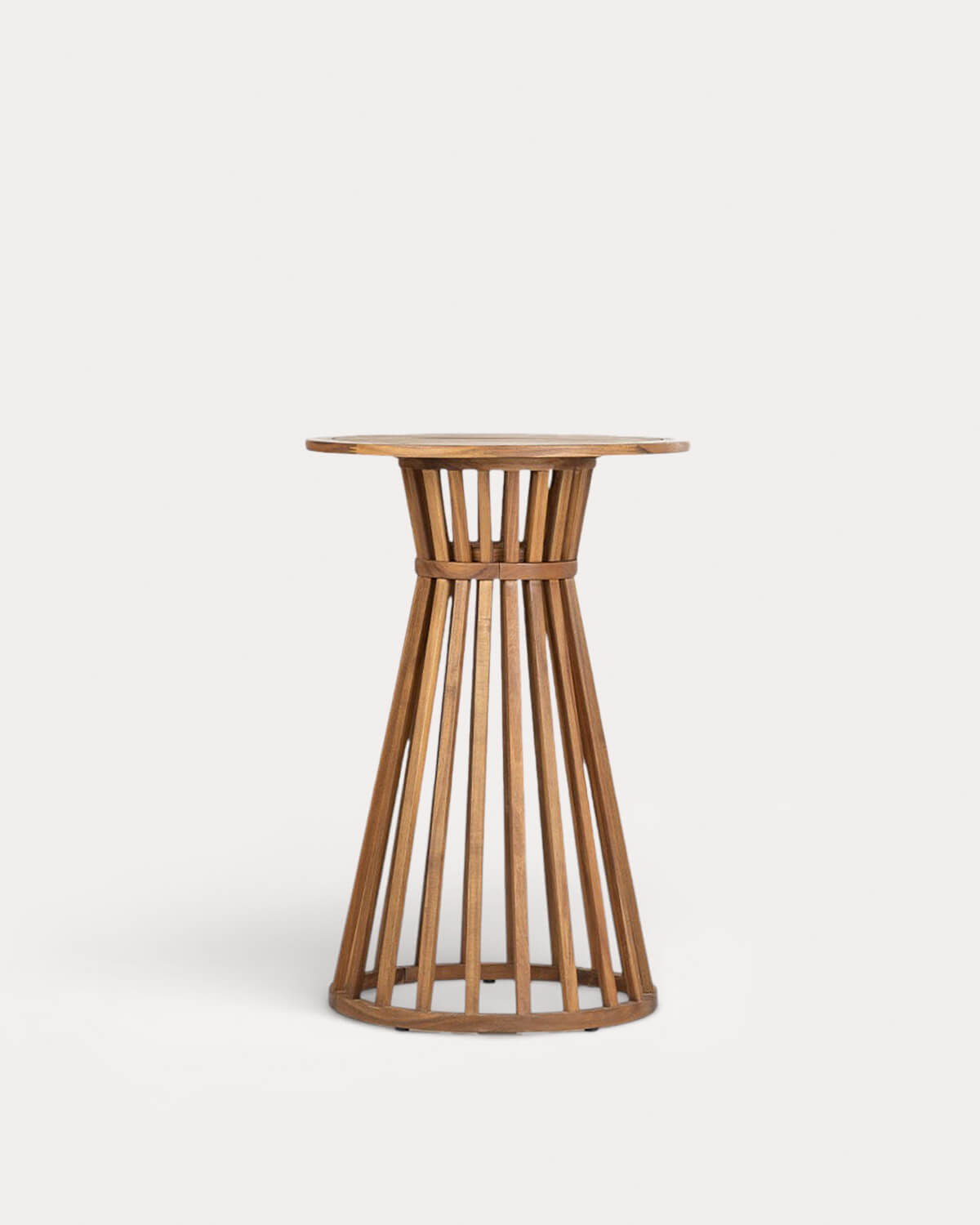 Hazan - Mesa Alta de Exterior Redonda de Madera de Acacia (Ø70 cm) Hazan