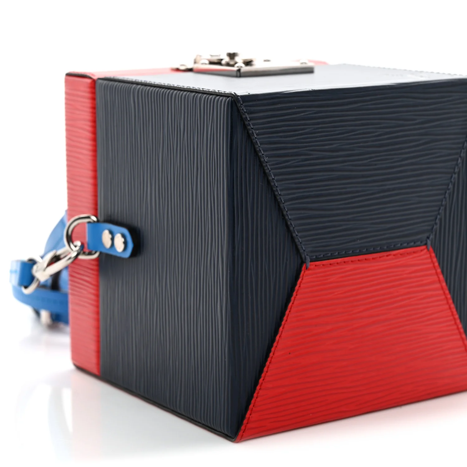 Epi Bleecker Box Indigo Coquelicot