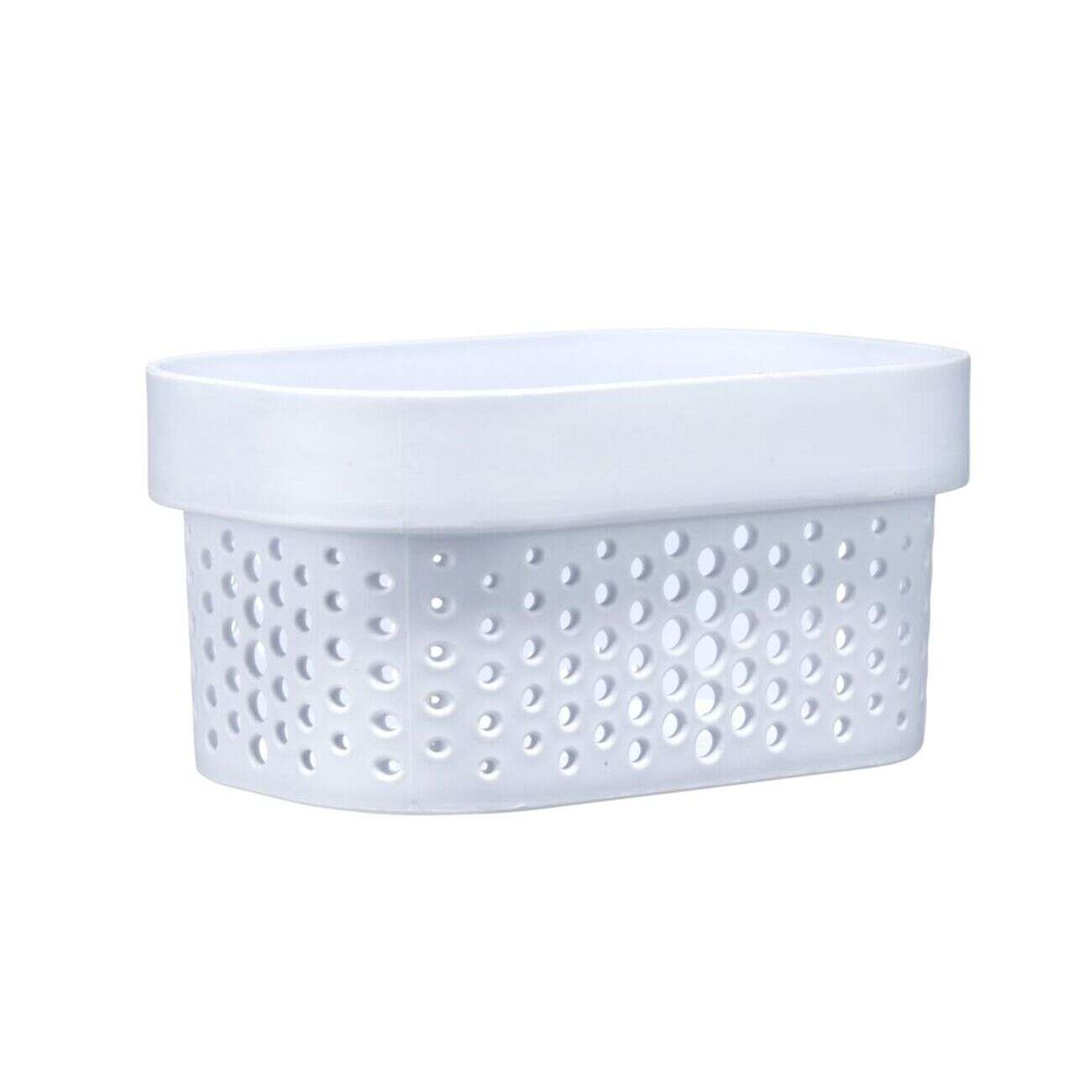 Panière de rangement plastique gris 12x6xH8cm