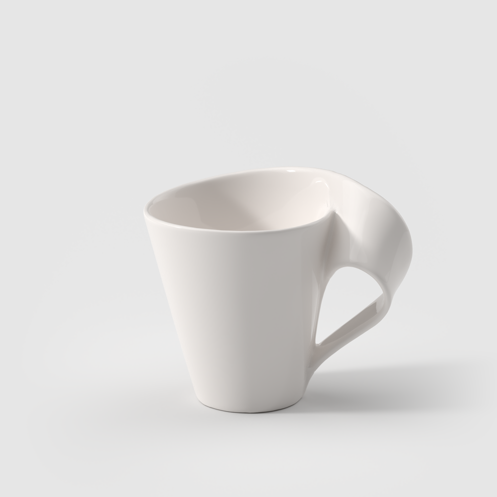 NewWave Mug - White, 8.2 oz, Premium Porcelain