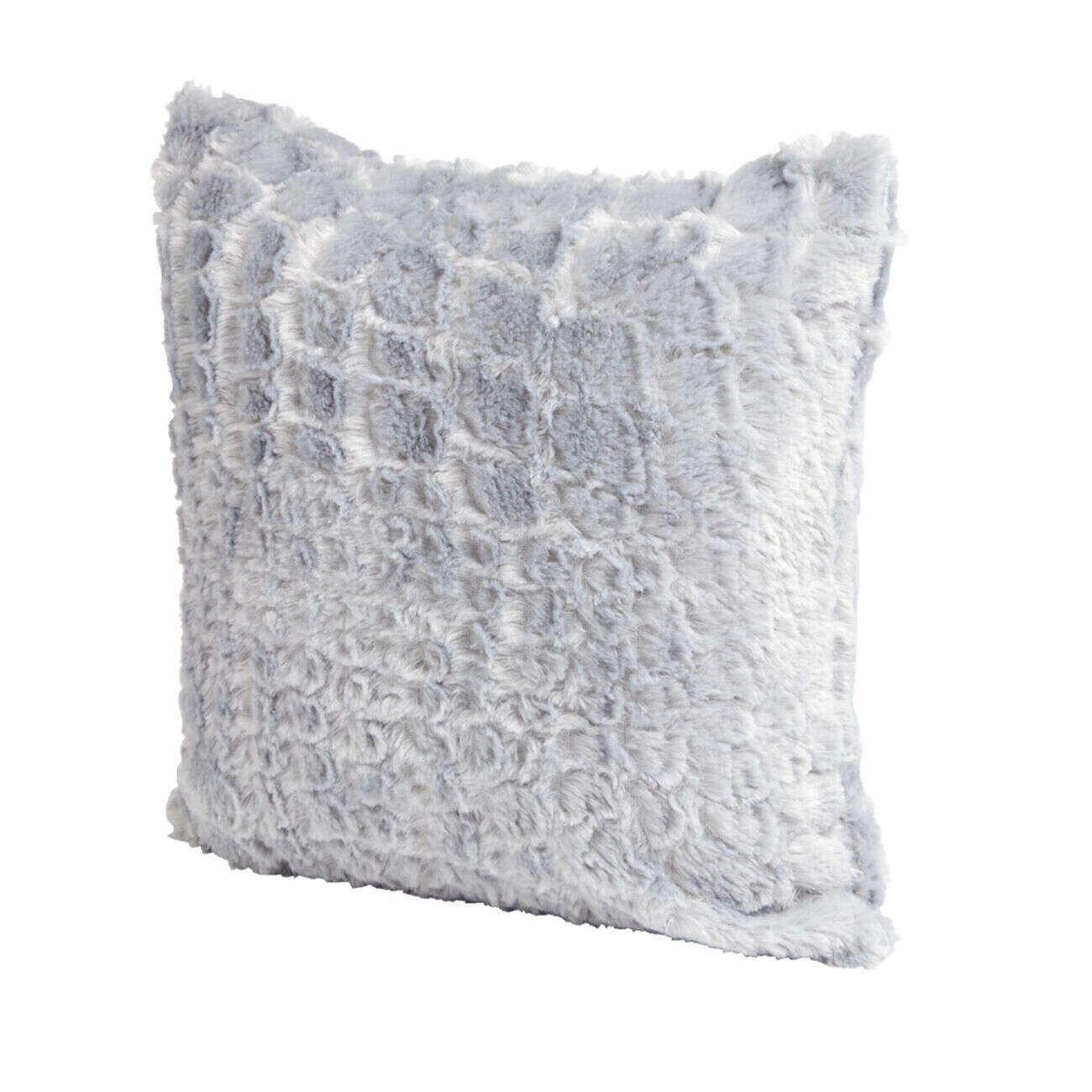 Housse de coussin effet fourrure gaufré 40x40cm (3 modèles)