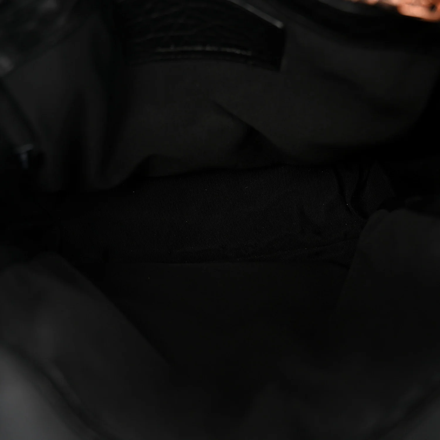 Pebbled Lambskin Dumbo Backpack Black Rose Gold Hardware