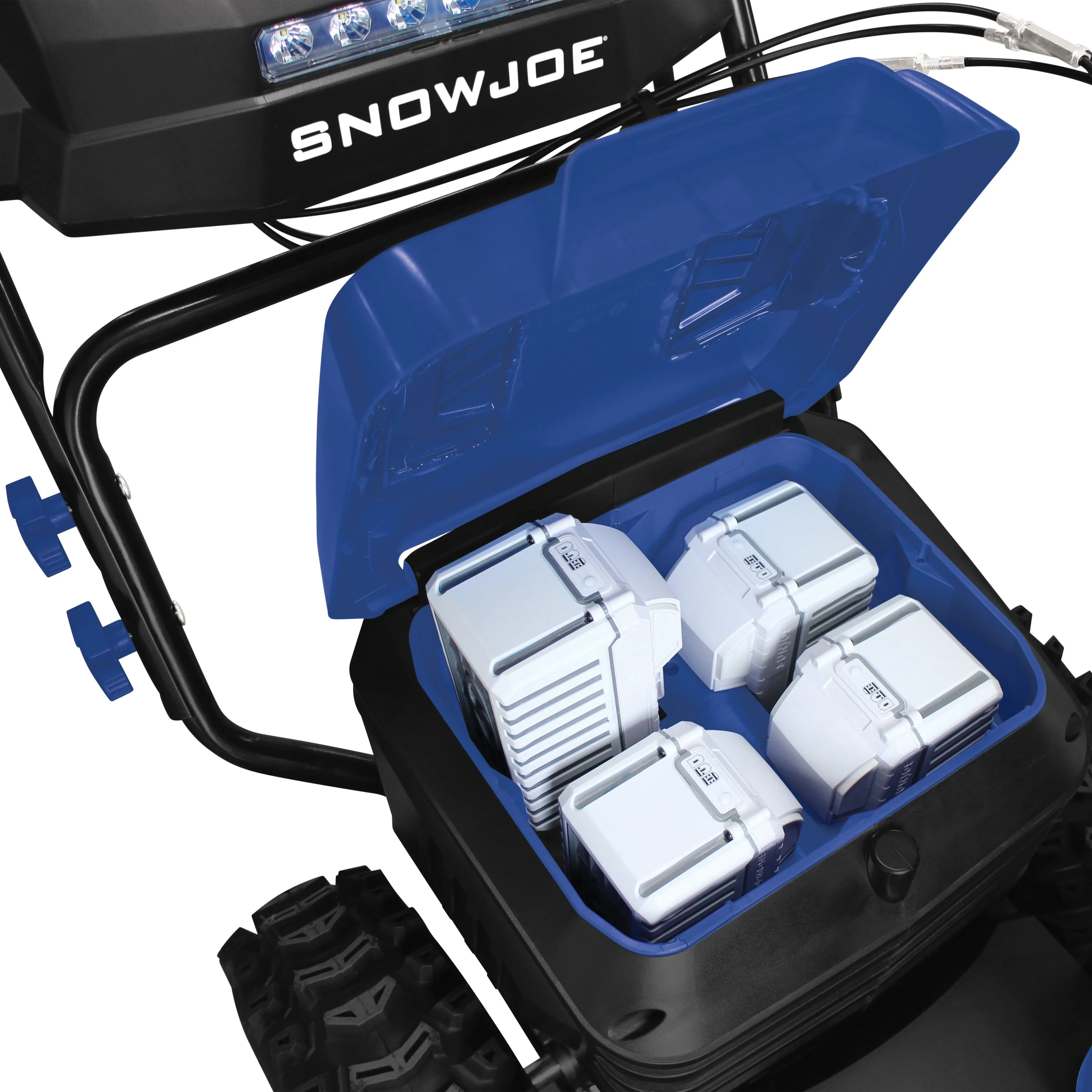 Snow Joe 96V 24" Cordless Self Propelled Dual Stage Snow Blower, 4 x 12 Ah Batteries 2 x Chargers Image 4