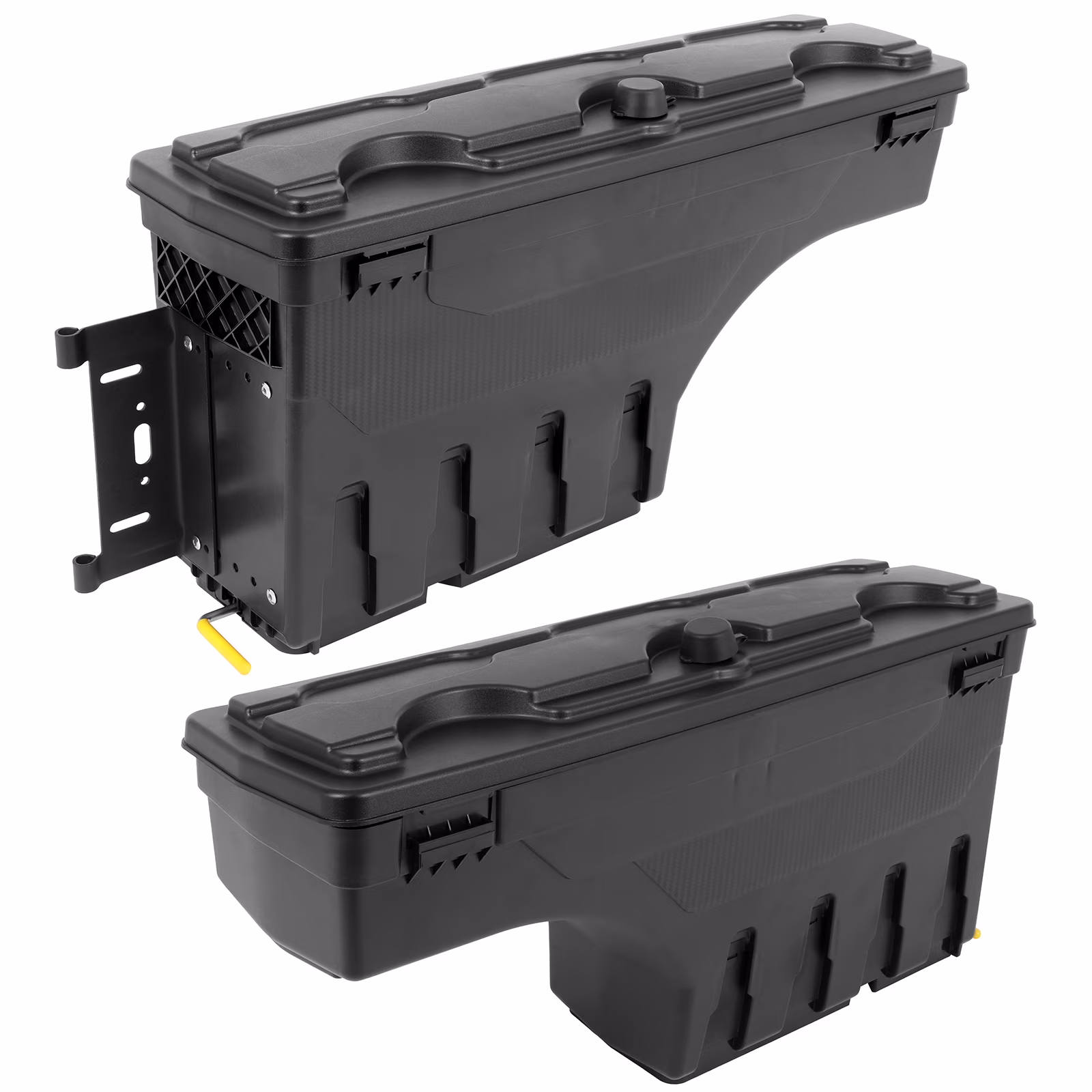 CCIYU 2Pcs Lockable Truck Bed Storage Tool Boxes Compatible for Jeep for Gladiator 2020 2021 2022 2023 Black Tool Box Drawer Set, Rear Wheel Well Toolbox (Driver Side & Passenger Side)