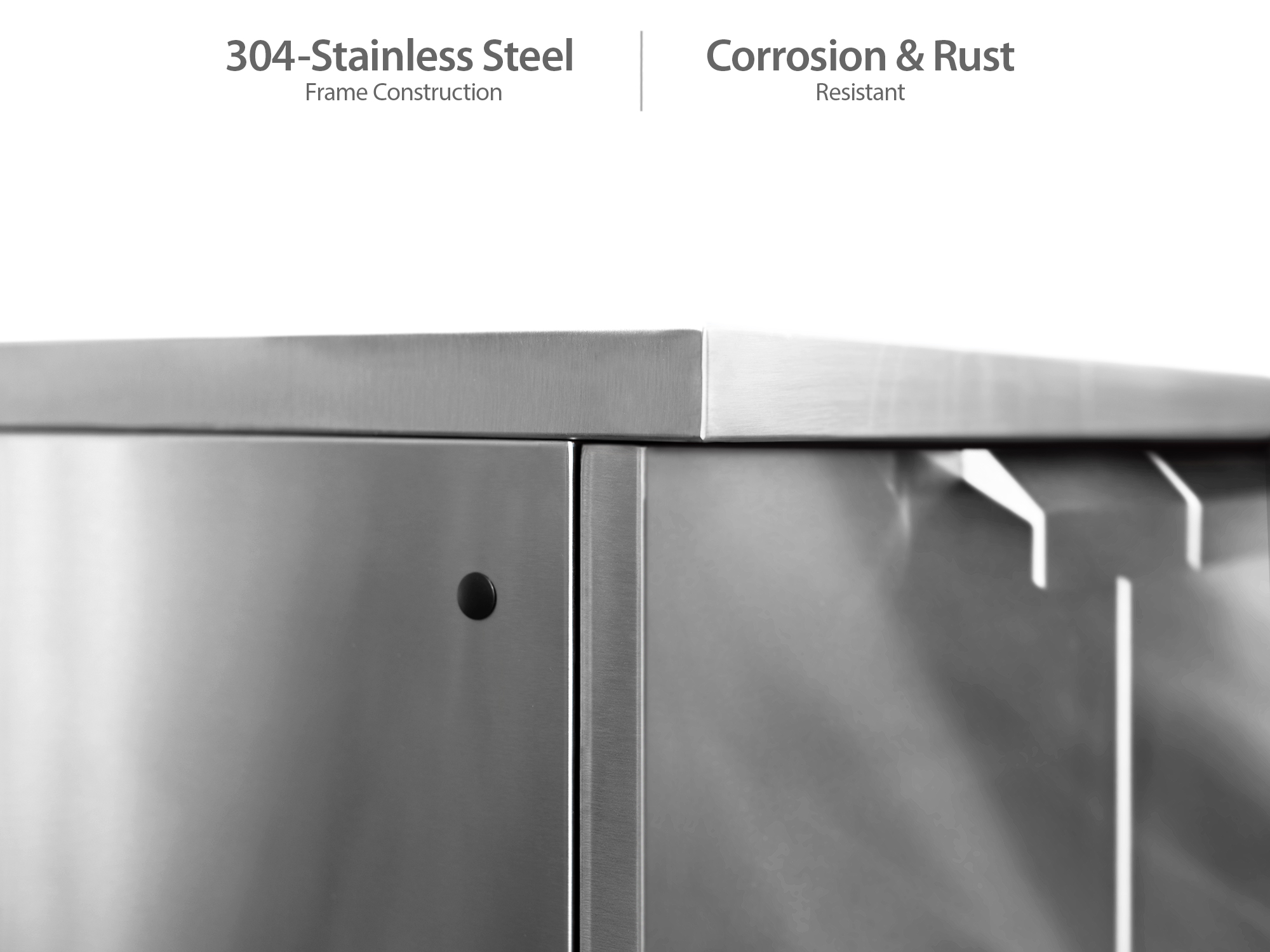 Outdoor Kitchen Stainless Steel 3 Piece Cabinet Set with Sink, Bar and Grill Cabinet - Image 6