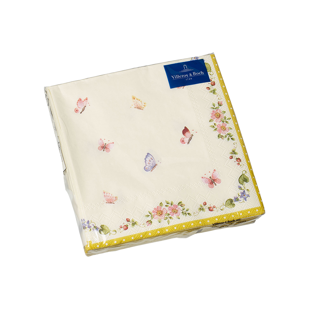 Spring Fantasy Napkins - White, 9.9'' x 9.9'' x '', paper
