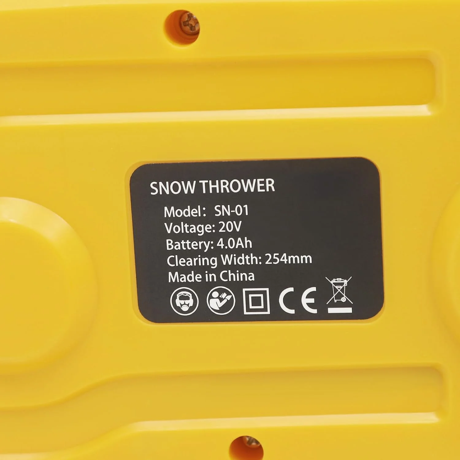 1200W Cordless Snow Shovel, 20V 14.1-Inch, 4-Ah Cordless Snow Blower, Battery Snow Blower with Auxiliary Handle (4-Ah Lithium Battery Charger Included) - Image 8