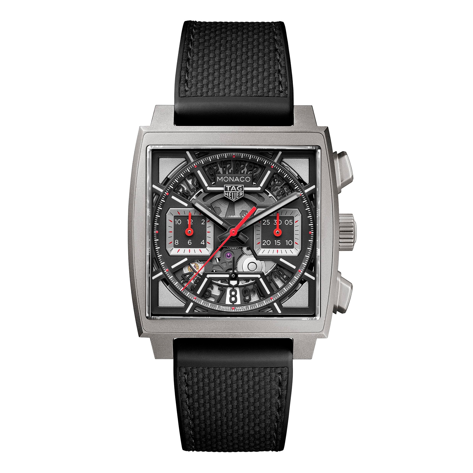 【Super Clone】TAG Heuer Monaco Chronograph 39mm Mens Watch Titanium Black CBL2183.FT6236