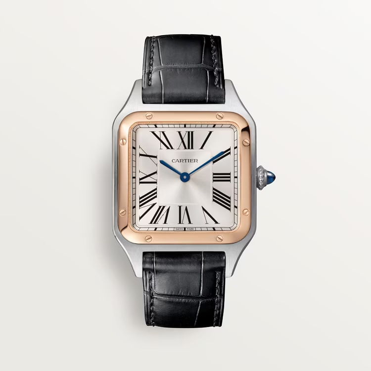 [Super Clone]SANTOS-DUMONT Rose Gold Mix 46mm