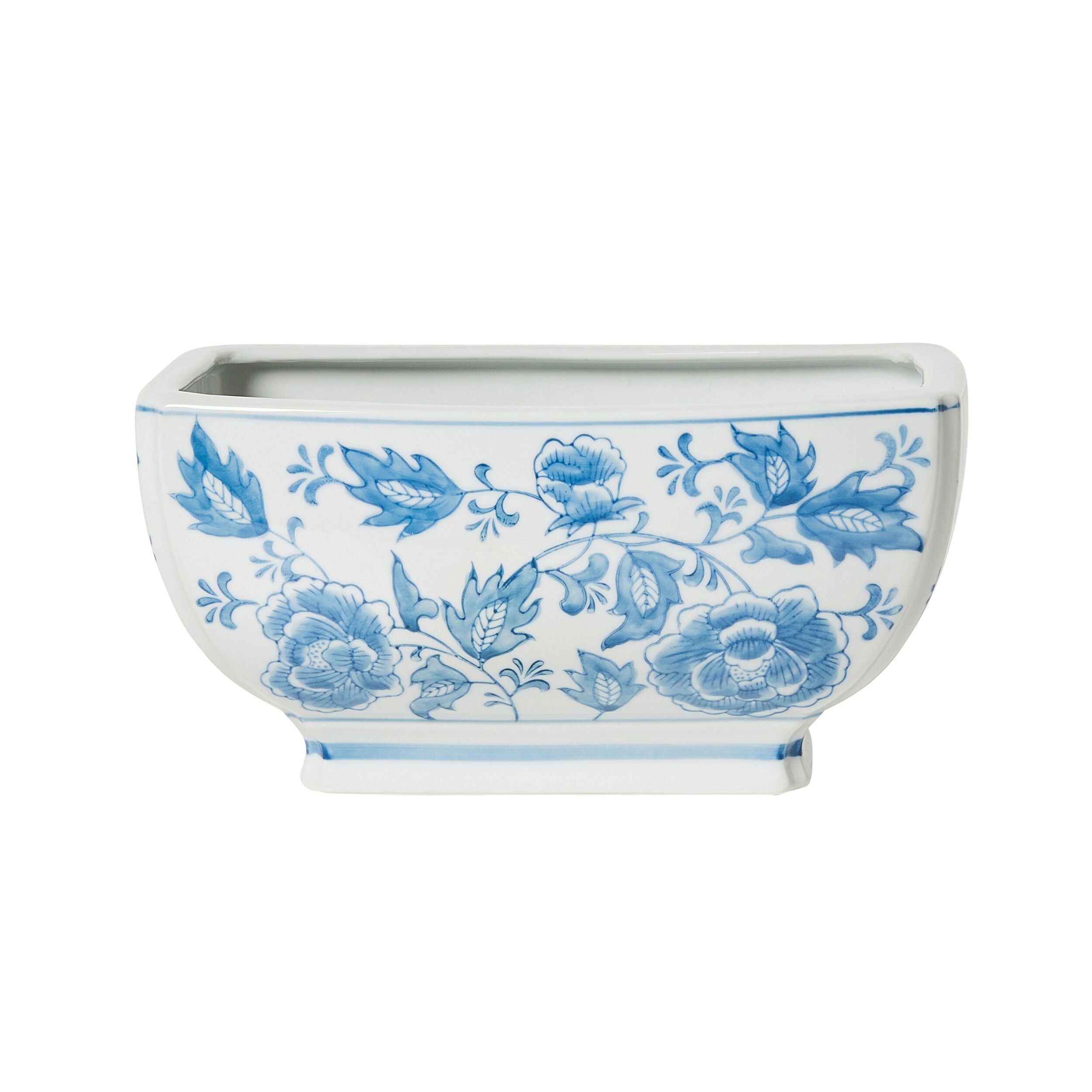 Celadon Fleur Rectangle Bowl 25.5x16.5x12.5cm