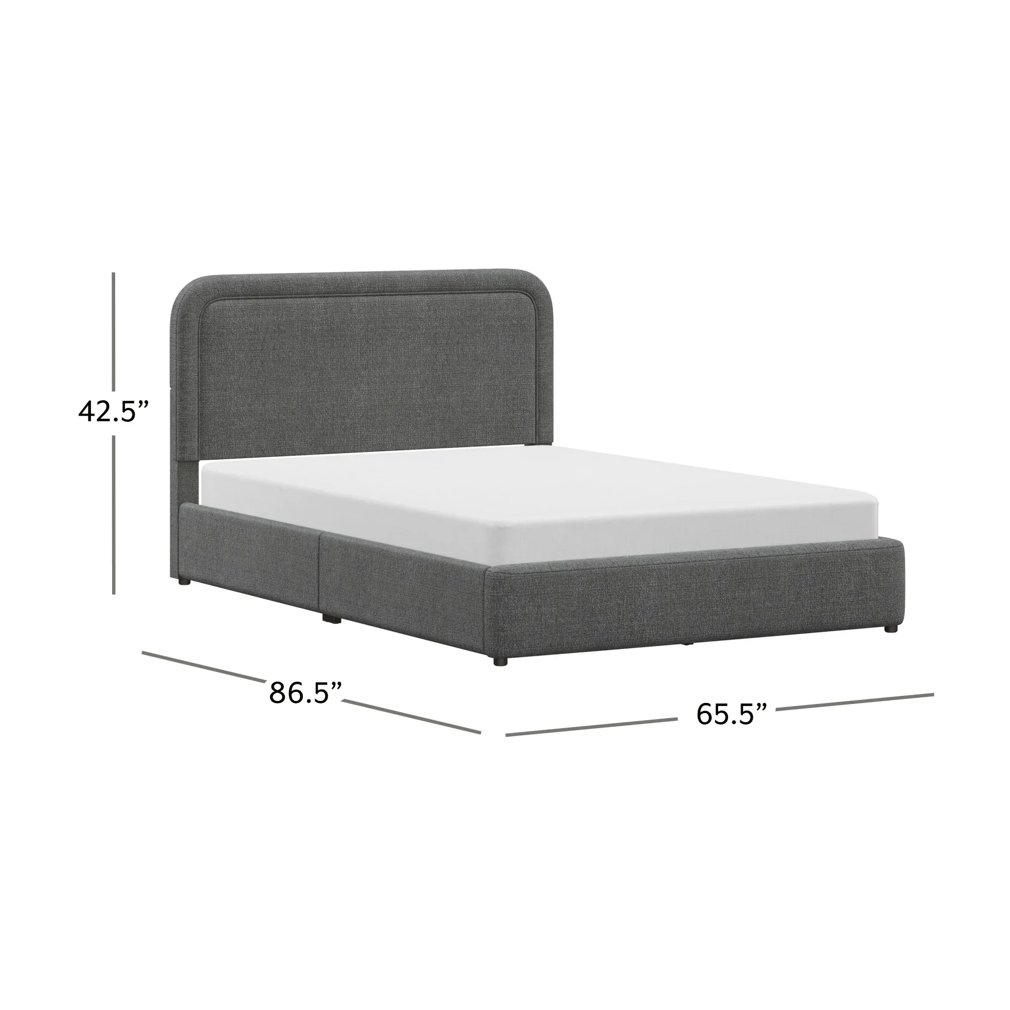 Better Homes & Gardens Juliet King Boucle Platform Bed, Ivory