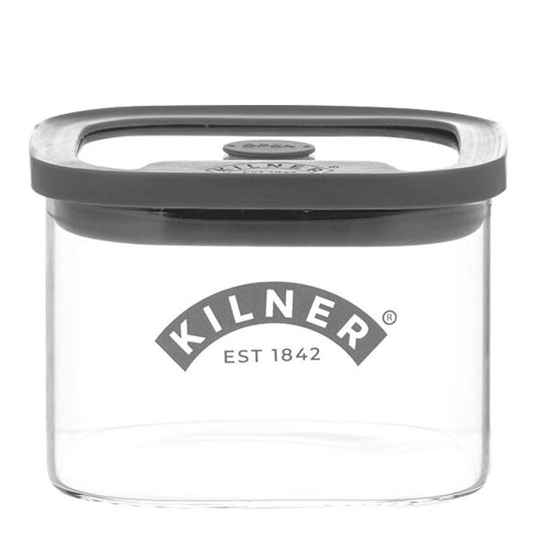 Fresh S oppbevaringskrukke 0,5L glass/grå