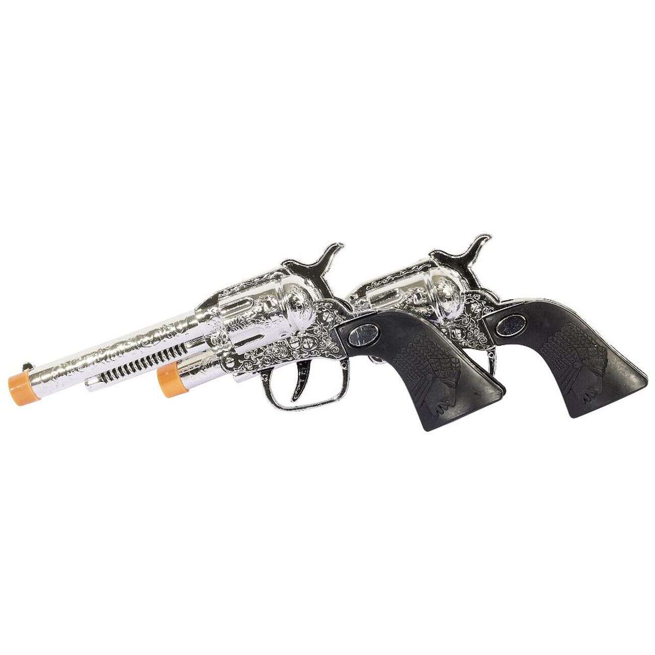 Pistolet Cow-Boy gris et noir x2