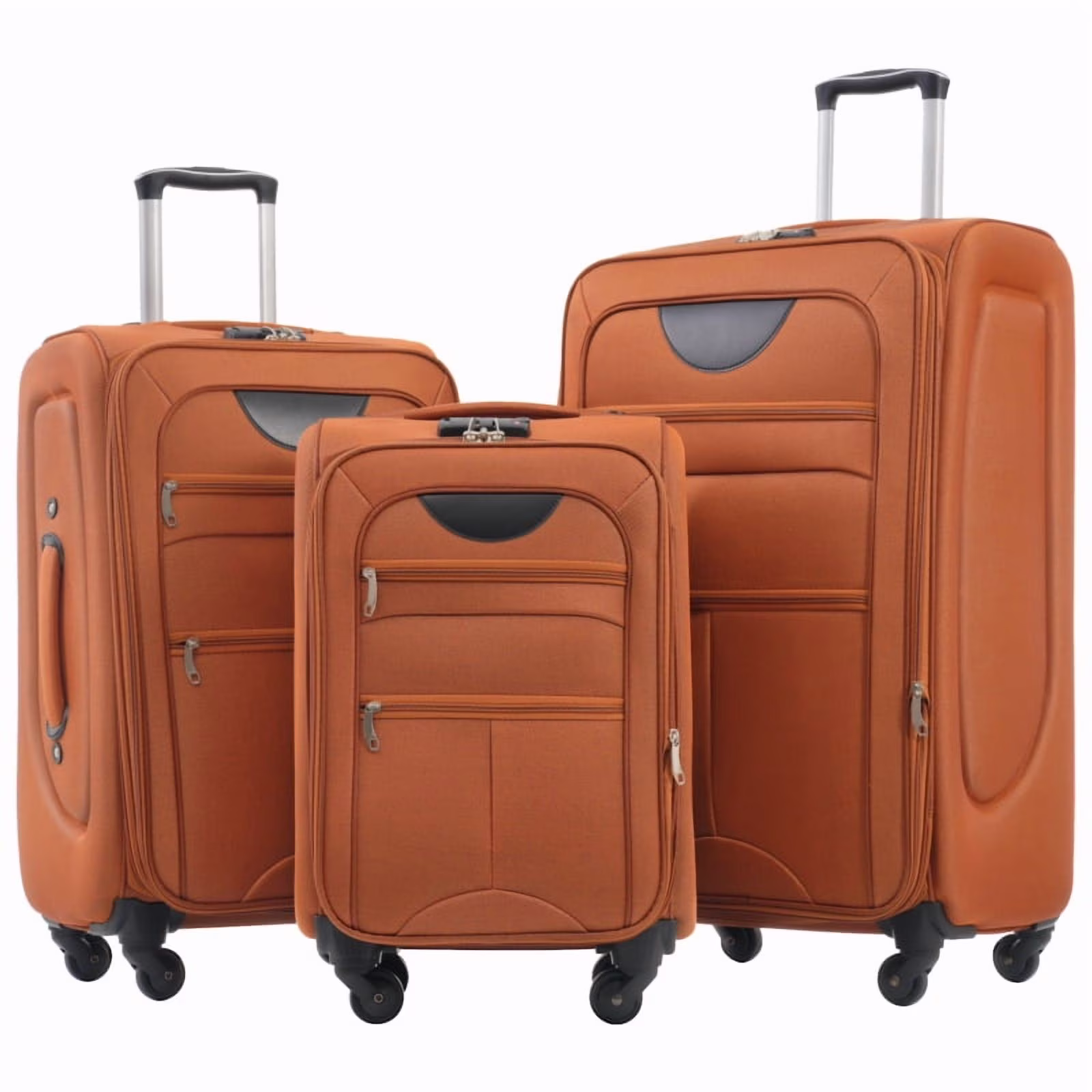 Softside Luggage Expandable 3 Piece Set Suitcase Upright Spinner Softshell Lightweight Luggage Travel Set(Purple + Polyester) - Image 5