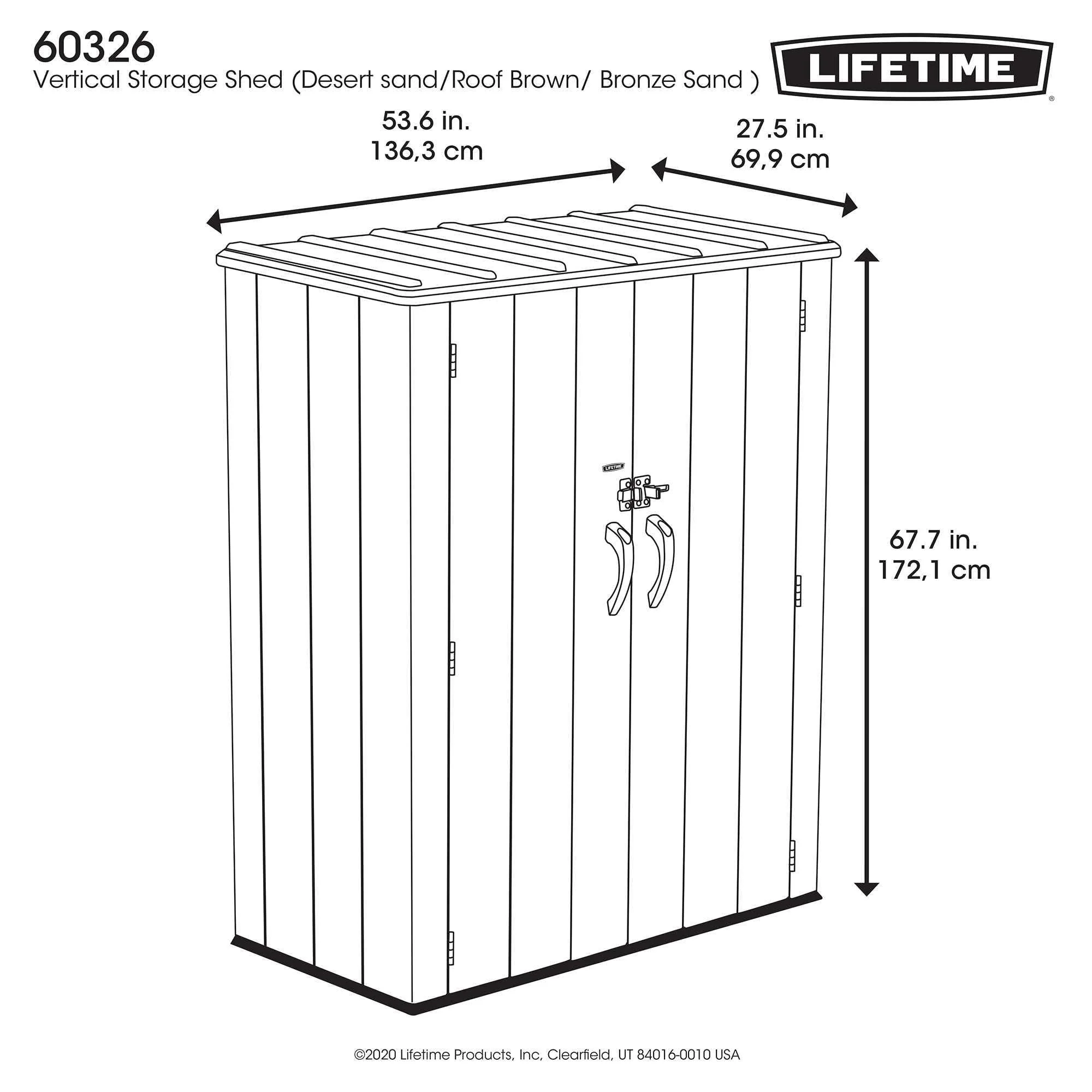 Vertical Storage Shed (53 cubic feet) 60326 - Image 7
