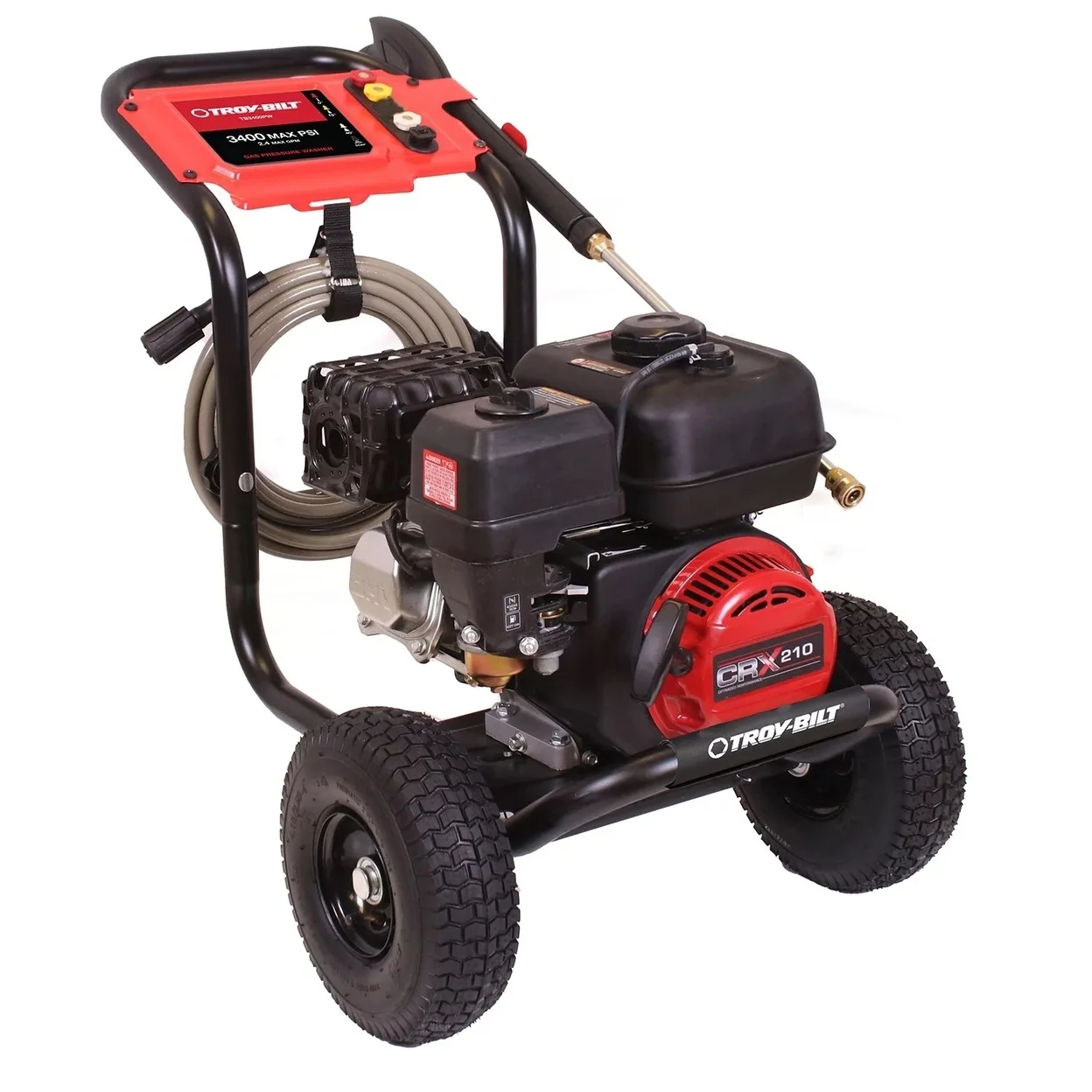 TROY BILT Troy - Bilt 3400 PSI at 2.4 GPM Gas Pressure Washer, 208cc Engine, Durable Steel Frame