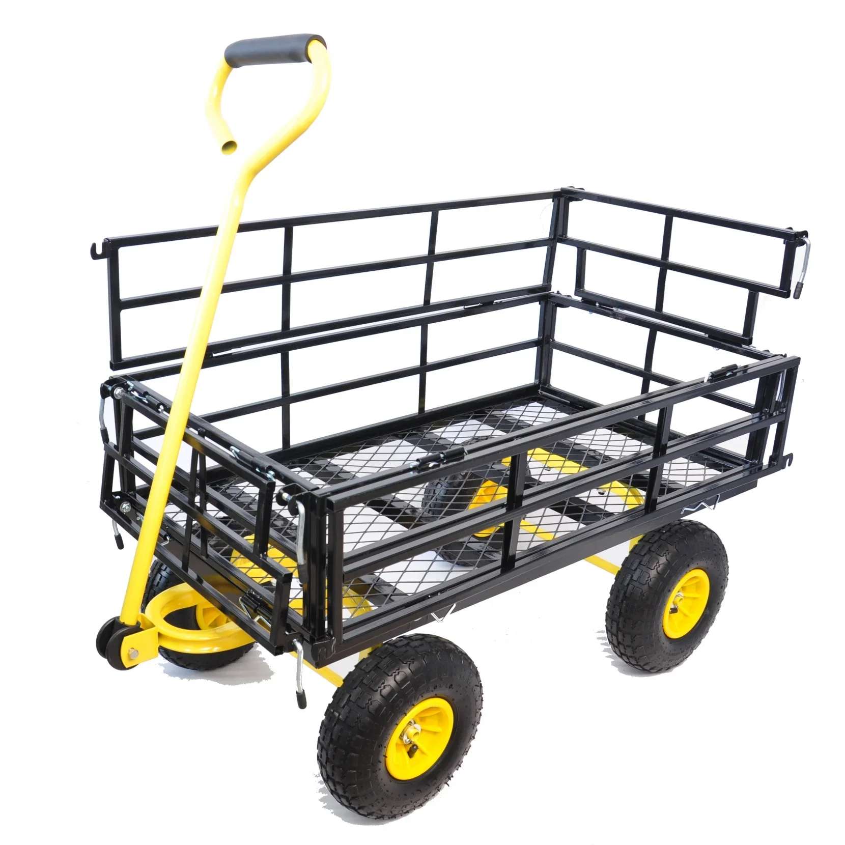 JINS & VICO 550 pounds Capacity Garden Wagon Cart with Foldable