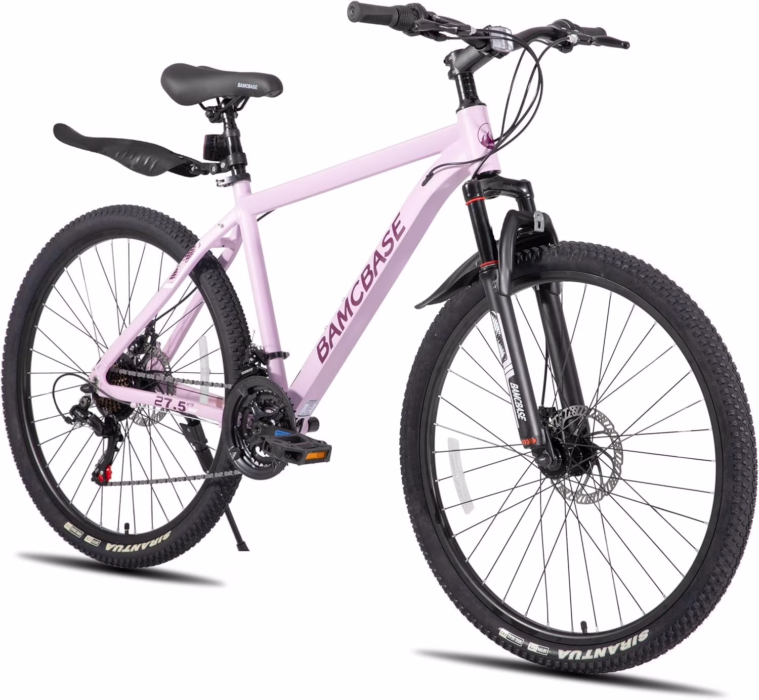 26 Inch Mountain Bike, Mens and Womens Aluminum Frame MTB with 21 Speeds, Dis Brake, Hardtail Bicycle for Adults(Purple/26")
