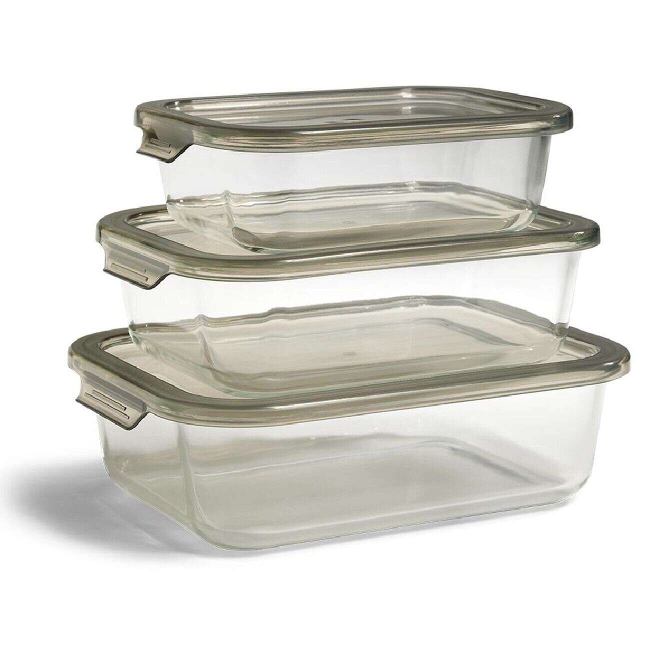 Boîte alimentaire en verre avec couvercle étanche à clips 1,5L