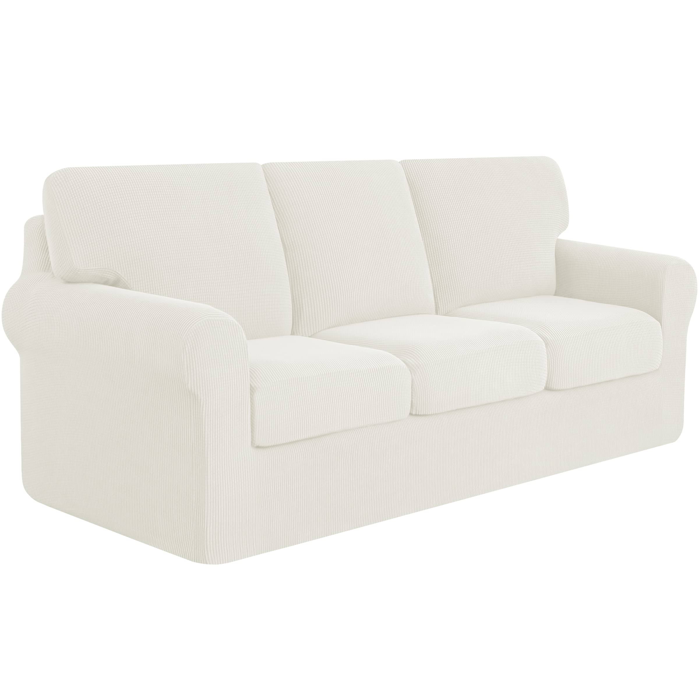Subrtex 7 Pieces Stretch Sofa Slipcover Sets Couch Cover Sets Backrest