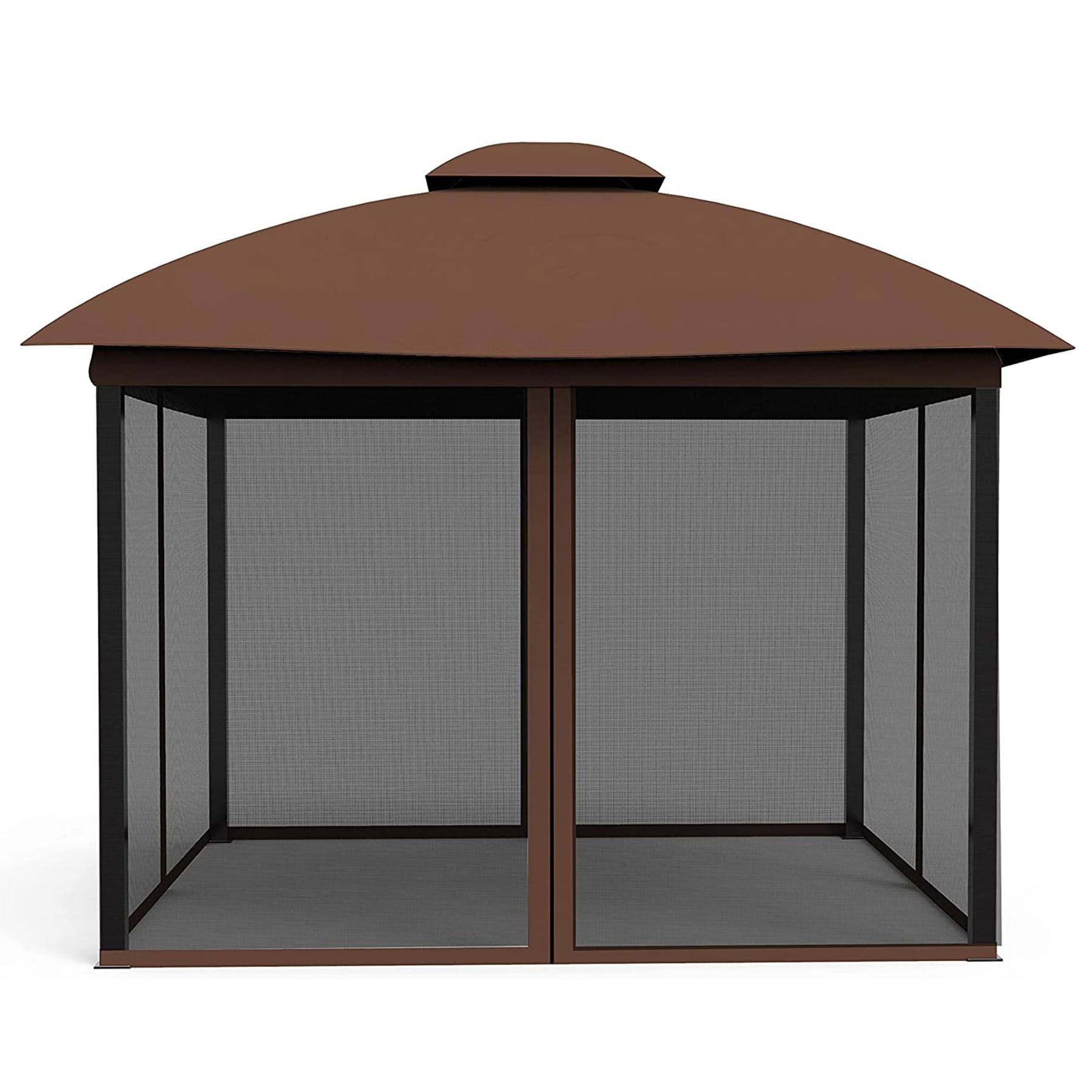 COZYVIDA Gazebo Mosquito Netting Screen 4-Panels Universal Replacement for Patio, Outdoor Canopy, Garden and Backyard (10 x 10, Black)