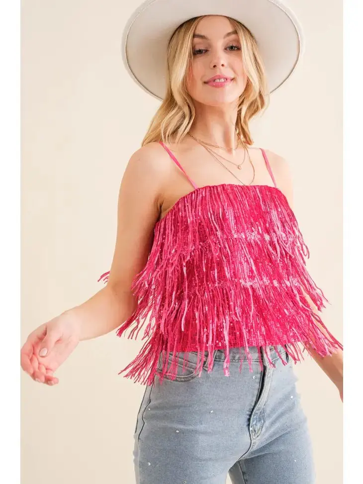 Sequin Tiered Cami