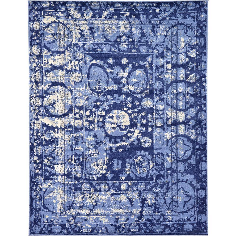 Unique Loom Vintage La Jolla Area Rug - 9' x 12' Blue