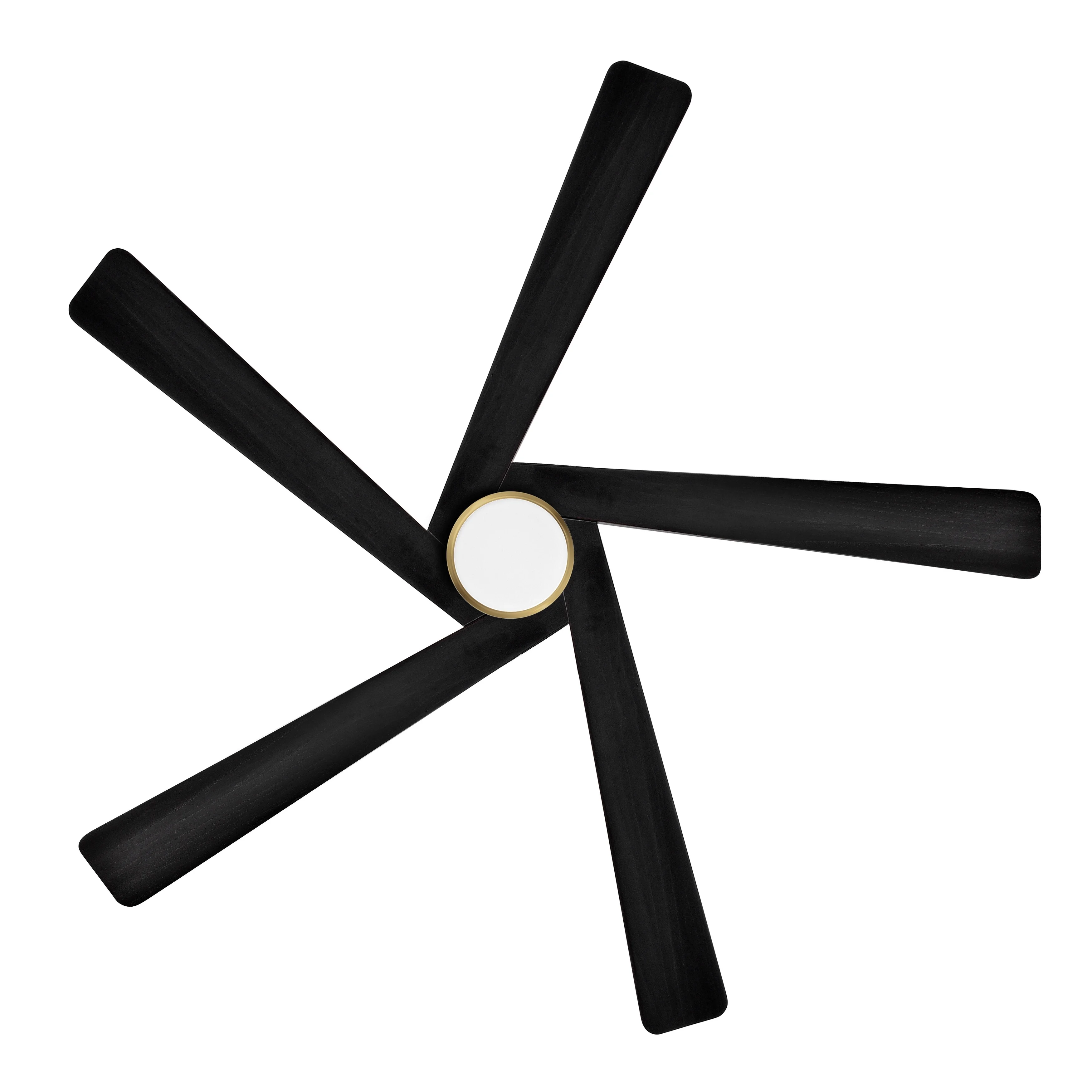 54 DC Ceiling Fan with Lights and Remote Control, 5 Reversible Carved Wood Blades Brass/Black(Brass/Black) - Image 4