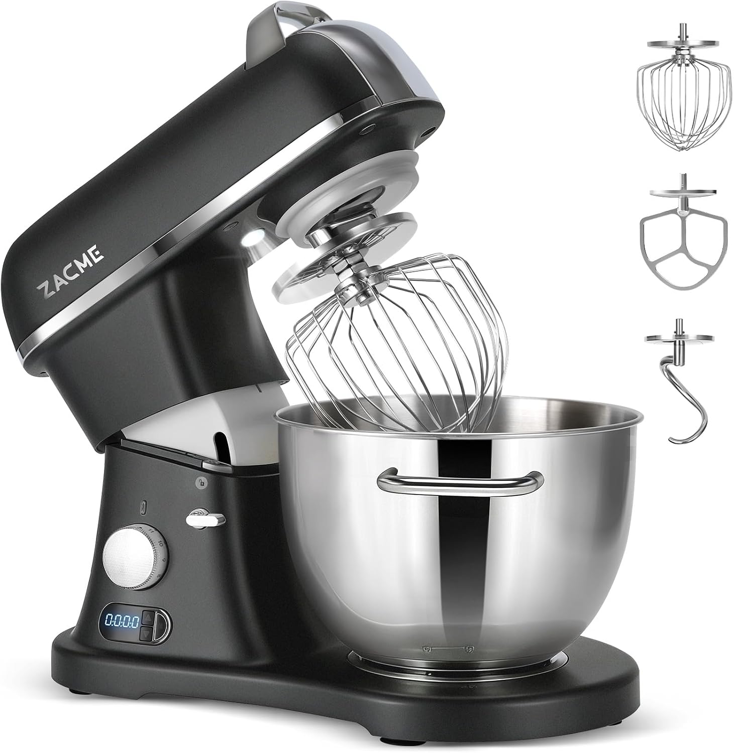 8.4QT Commercial Stand Mixer 800W with Aluminum Die Casting Meets the Standard of NSF/ANSI 8-2023, Electric Kitchen Stand Mixer with Stainless Steel 8L Bowl, Dough Hook, Whisk and Beater
