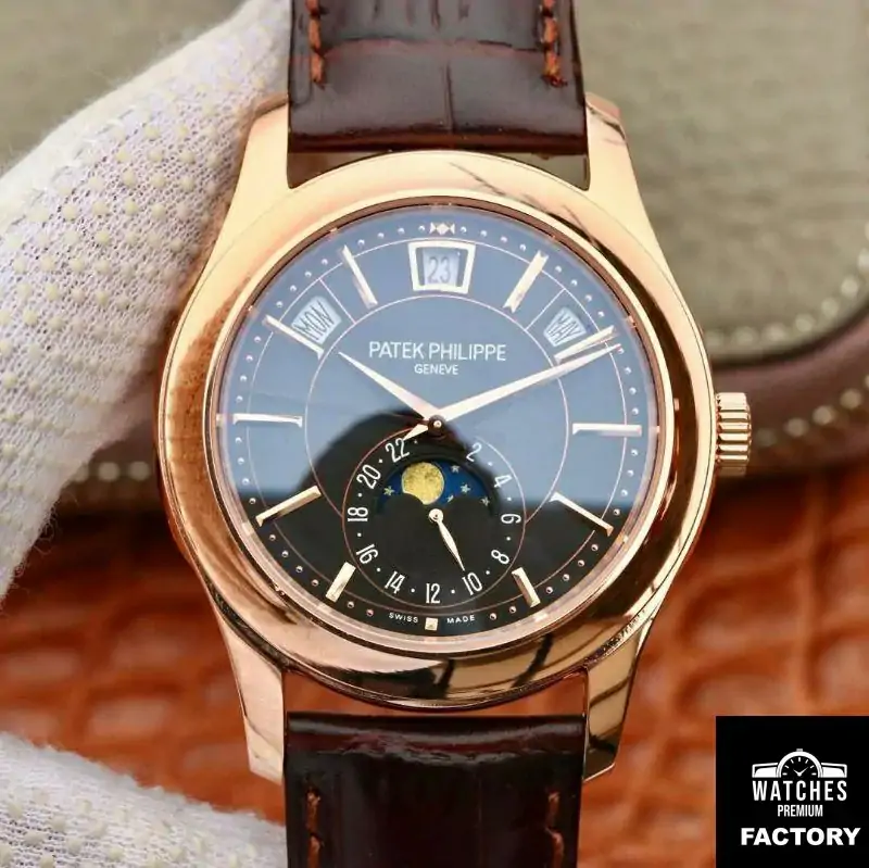 Patek Philippe Annual Calendar 5205G-001 KM Factory Black Dial