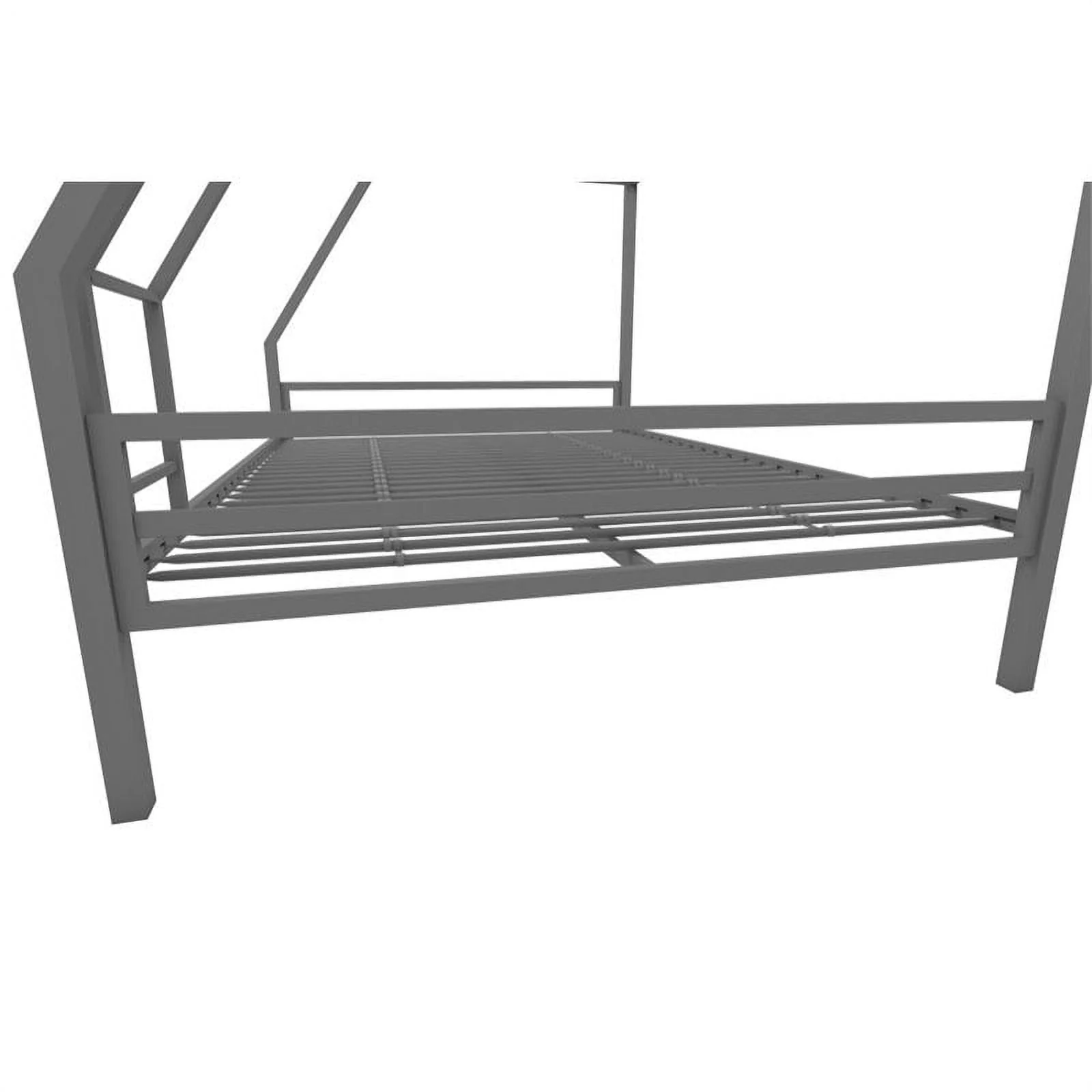 Teen Charlie Twin Over Full Metal Bunk Bed, Gray Image 10