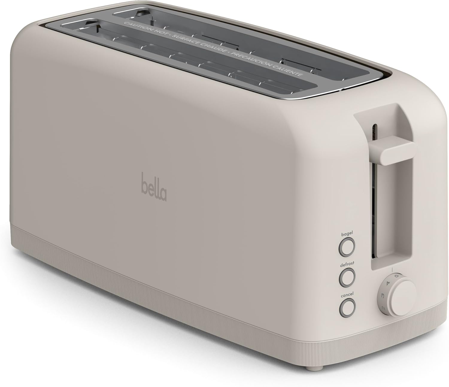 bella Fits-Anywhere ™   Slim Toaster, 4 Slice Extra Long & Wide Slot, Oatmilk