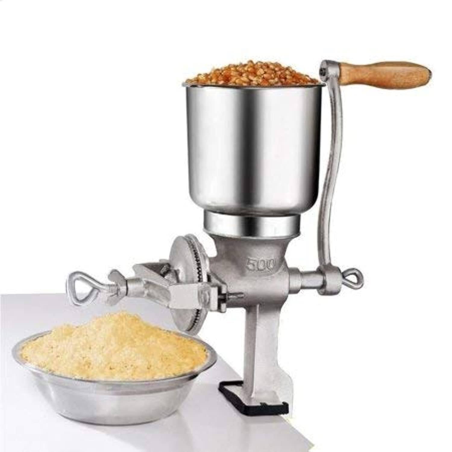 Ejoyous Hand Crank Grain Mill Table Clamp Manual Corn Grain Grinder Cast Iron Mill Grinder for Grinding Nut Spice Wheat Coffee Home Kitchen Commercial