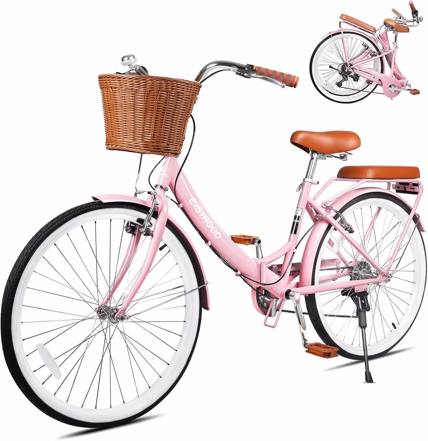 26 inch Women��s 7-Speed Pink Cruiser bicycles a versatile family bike and women��s beach bikes for urban commutes and leisure(Pink)