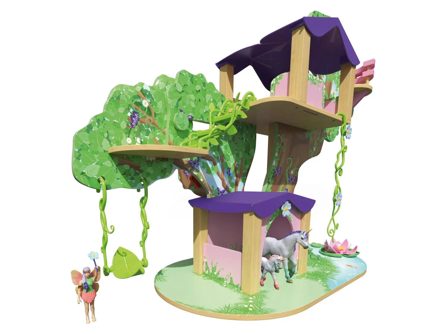 Playtive Ferme, enclos de zoo ou arbres  fes