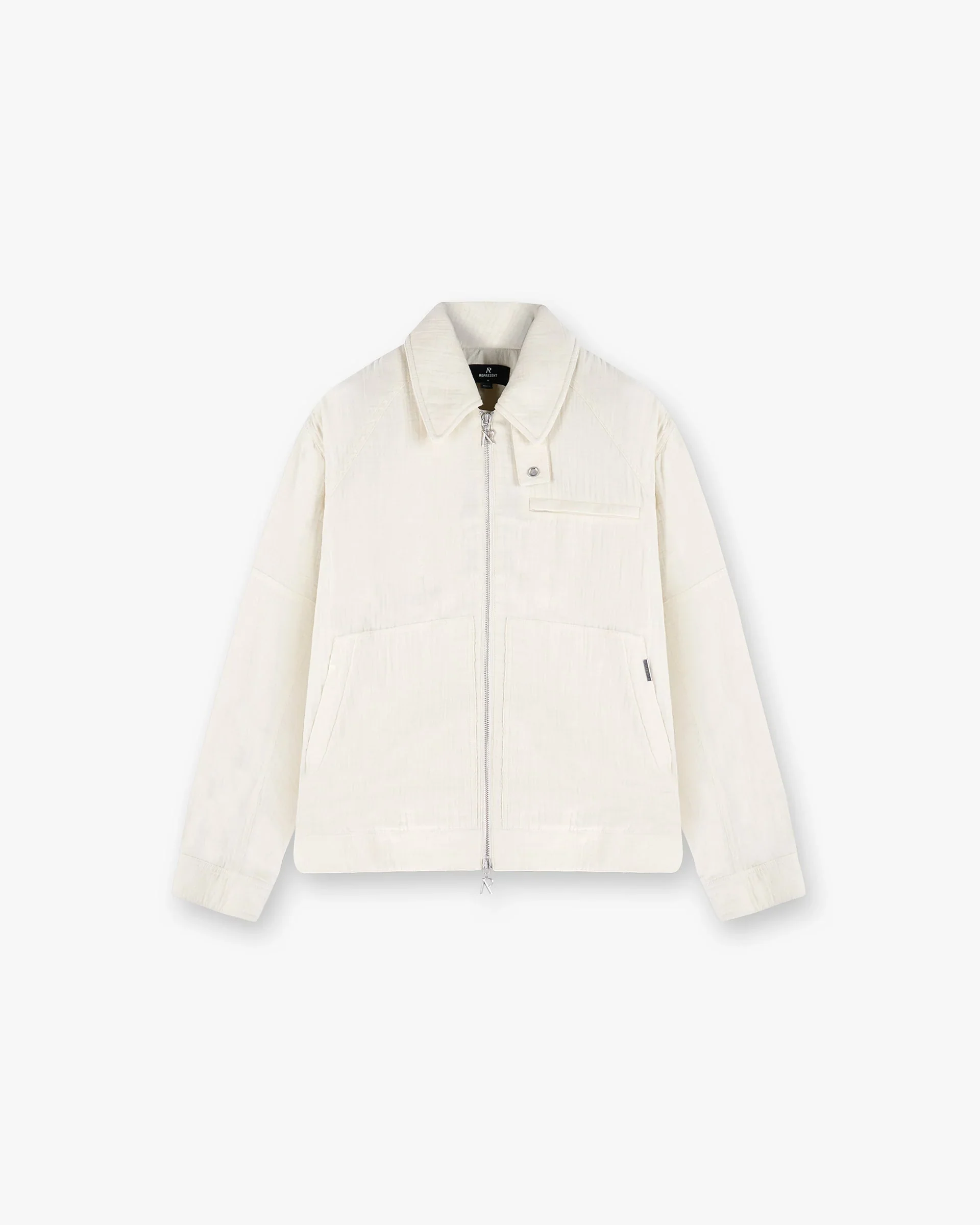 Crinkle Trucker Jacket - Ecru