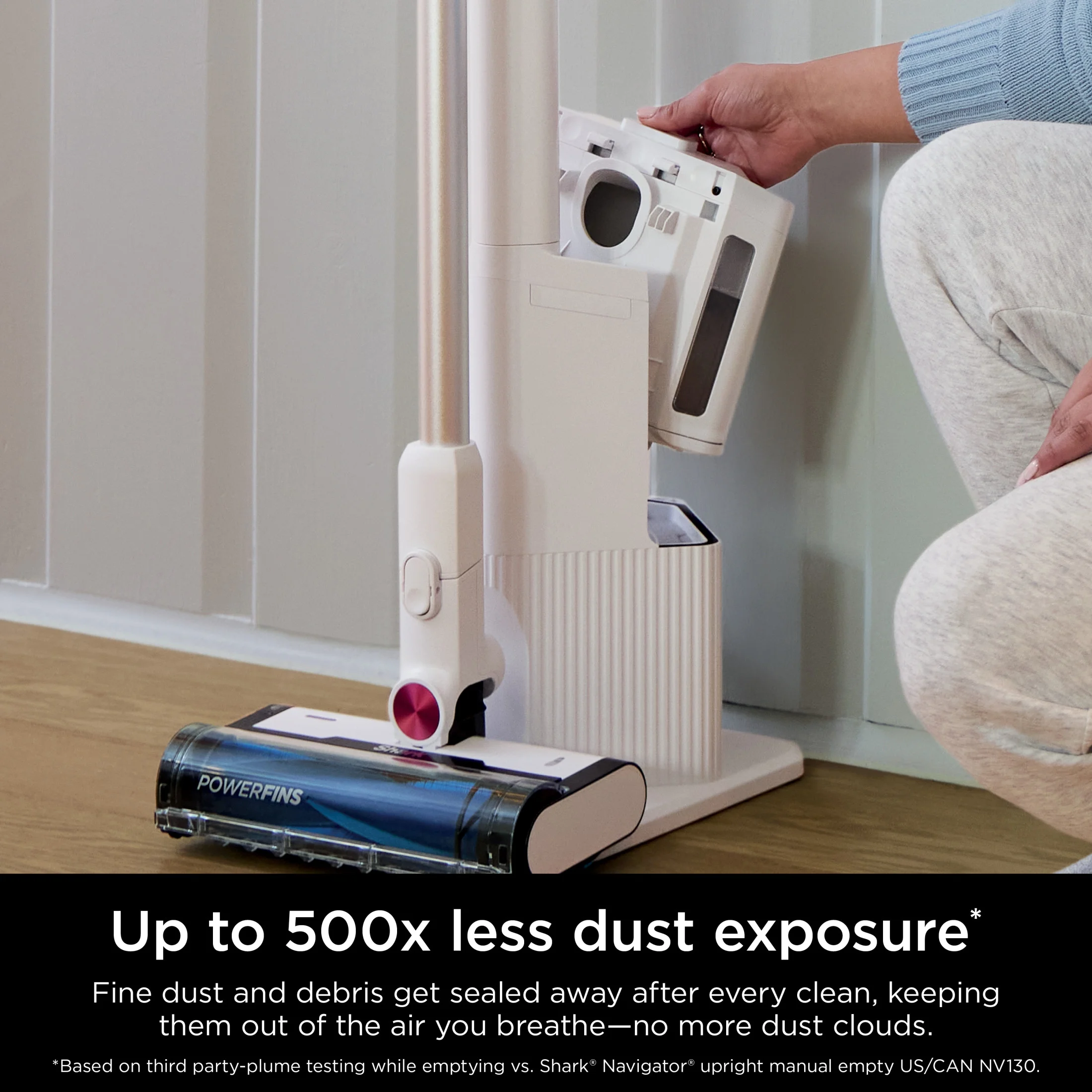 Clean Empty Cordless Stick Vacuum, Carpet and Hardfloors, Auto Empty Base, Self Cleaning Brushroll, HEPA Filter, BU3120 White(White+Bold Magenta) Image 7