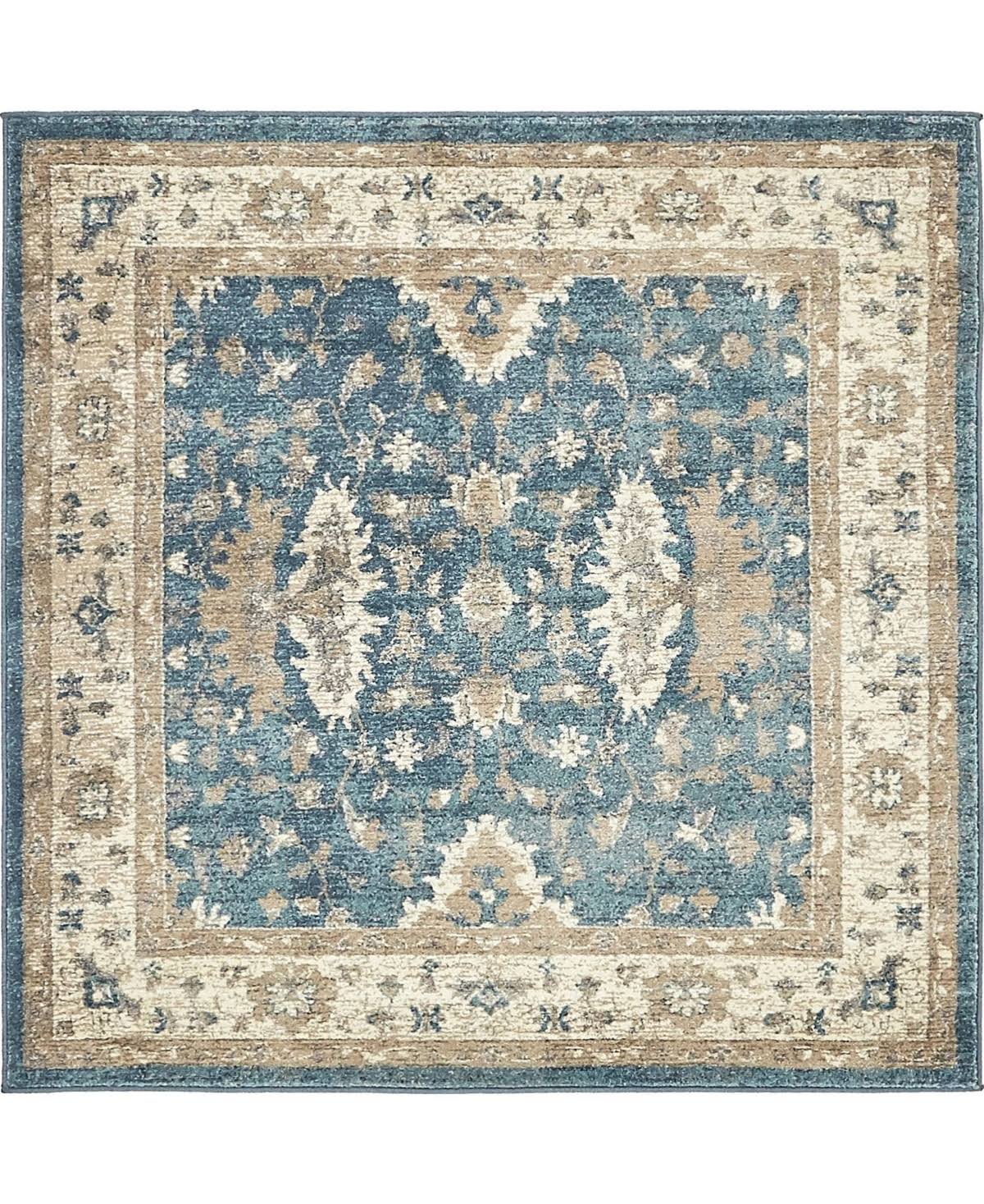 Unique Loom Itzling Salzburg Area Rug (4' x 4' Square - Blue)
