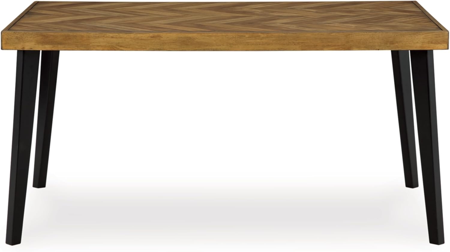 Signature Design by Ashley Blondon Rectangular Dining Room Table Set with 6 Chairs, Chevron Pattern, Tapered Legs, Seats 6, Wood, 60