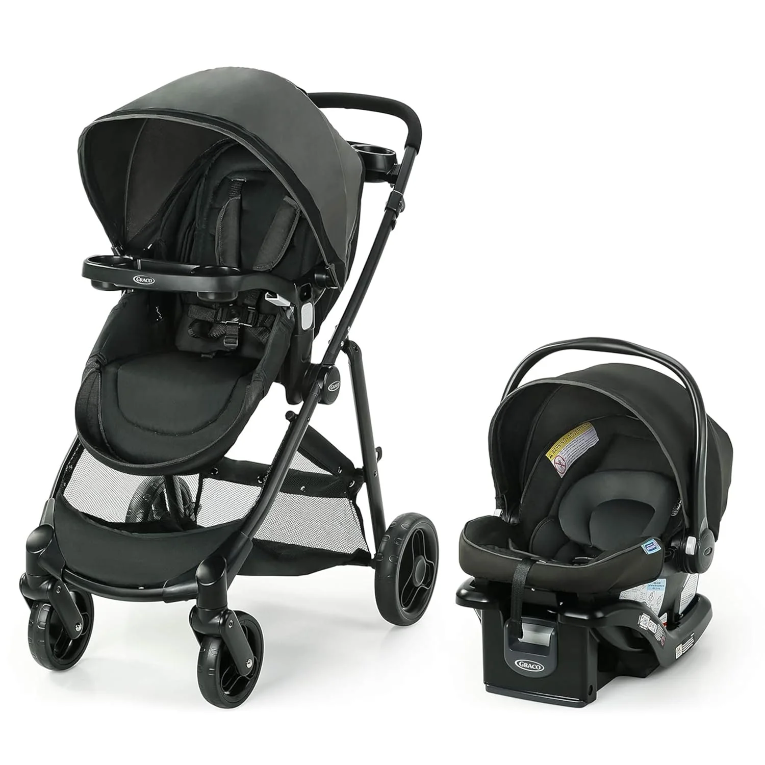 Système de voyage Graco Modes Pramette 3 en 1 : siège auto modulaire, poussette et porte-bébé combinés