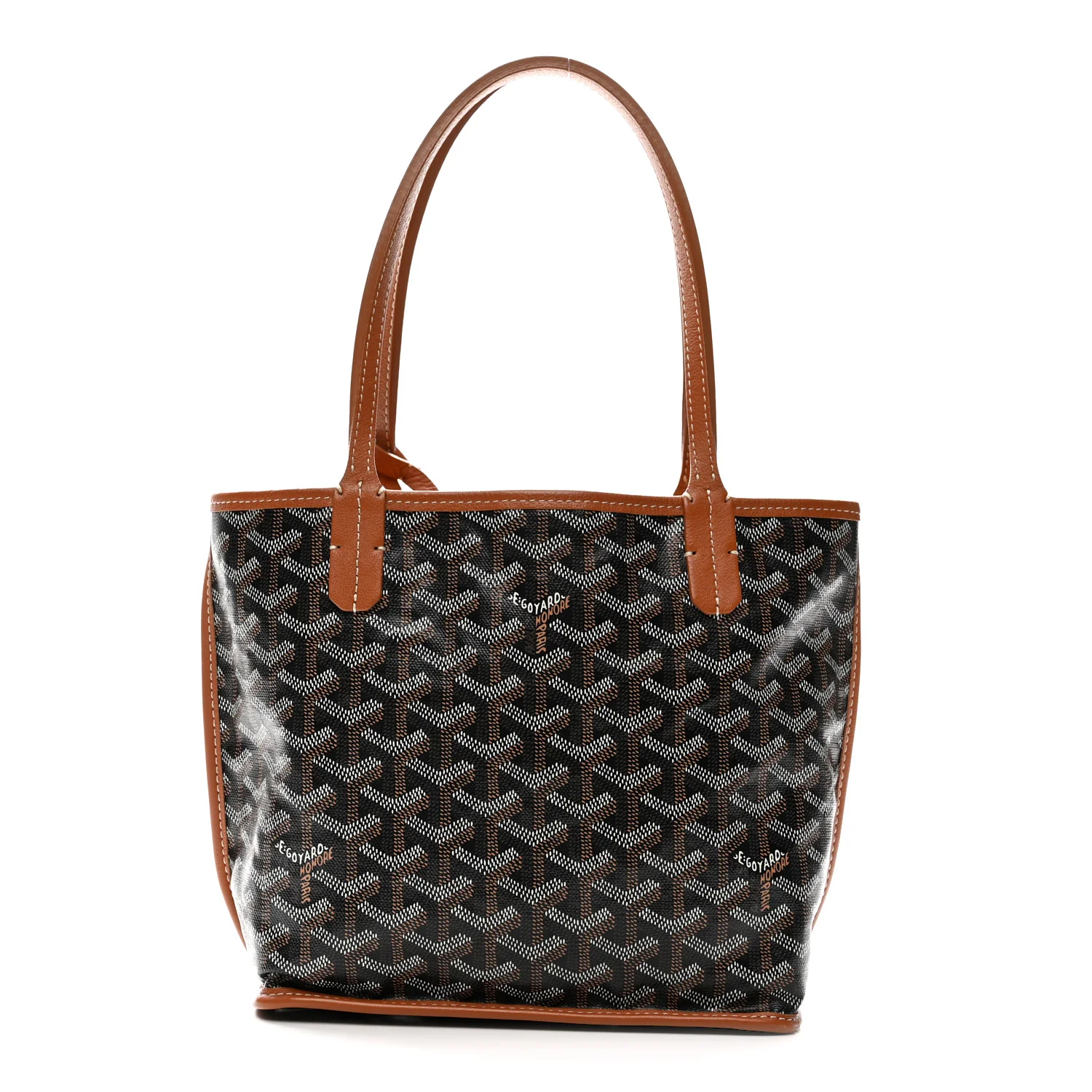 Goyardine Reversible Mini Anjou Black Gold