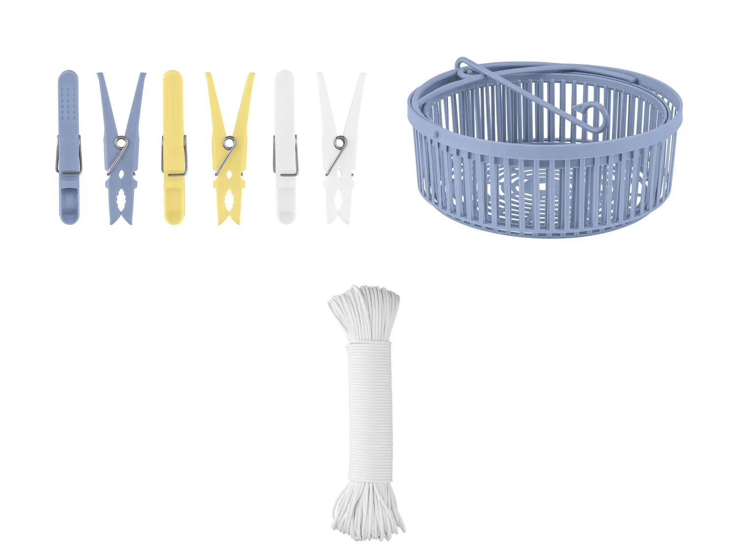 AquaPur Pinces  linge / corde  linge / panier tlescopique