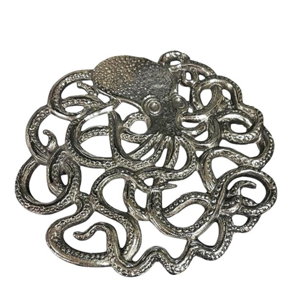 Octopus gryteunderlag Ø18 cm sølv