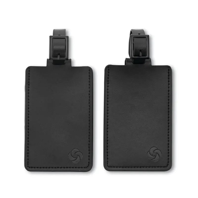 Black Leather ID Tags (Set of 2) Luggage Accessories | 3470-RZPSV - SAMSONITE OUTLET