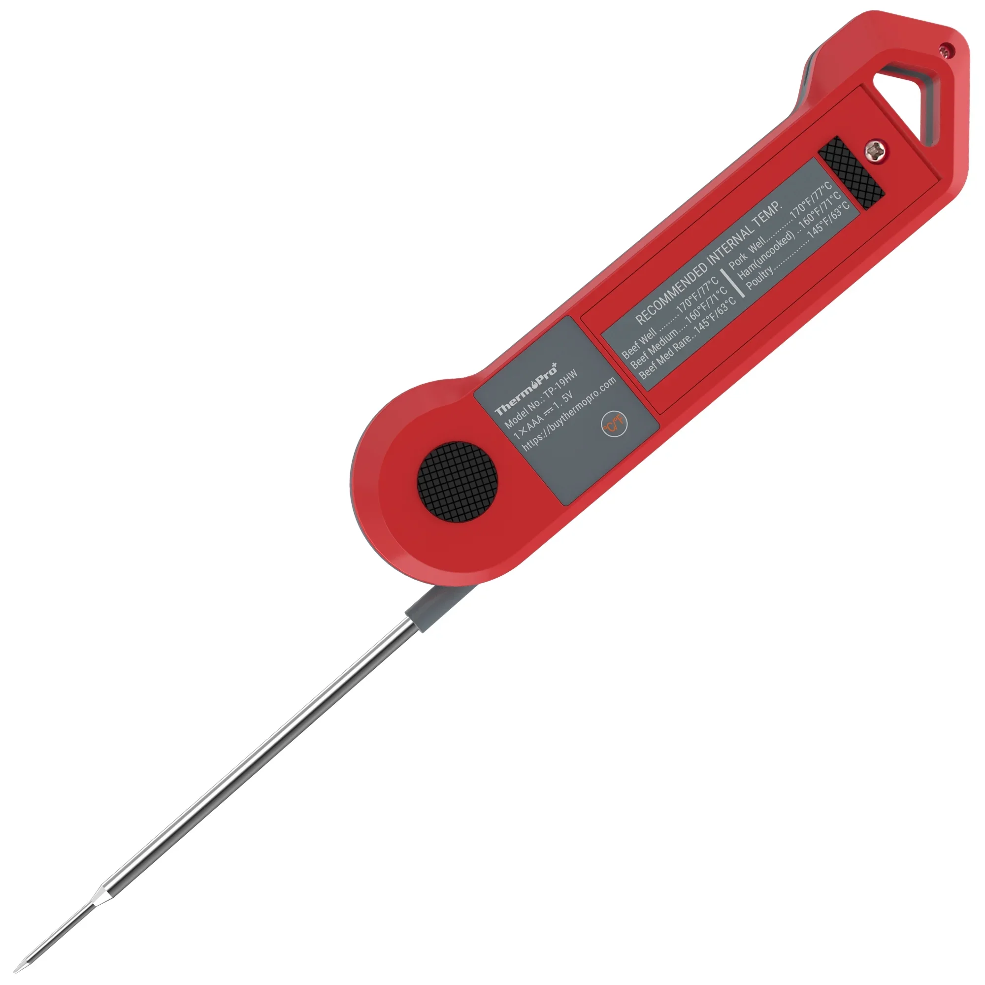 TP19HW Waterproof Digital Meat Thermometer, Food Candy Cooking Grill Kitchen Thermometer with Magnet and LED Display for Oil Deep Fry Smoker BBQ Thermometer