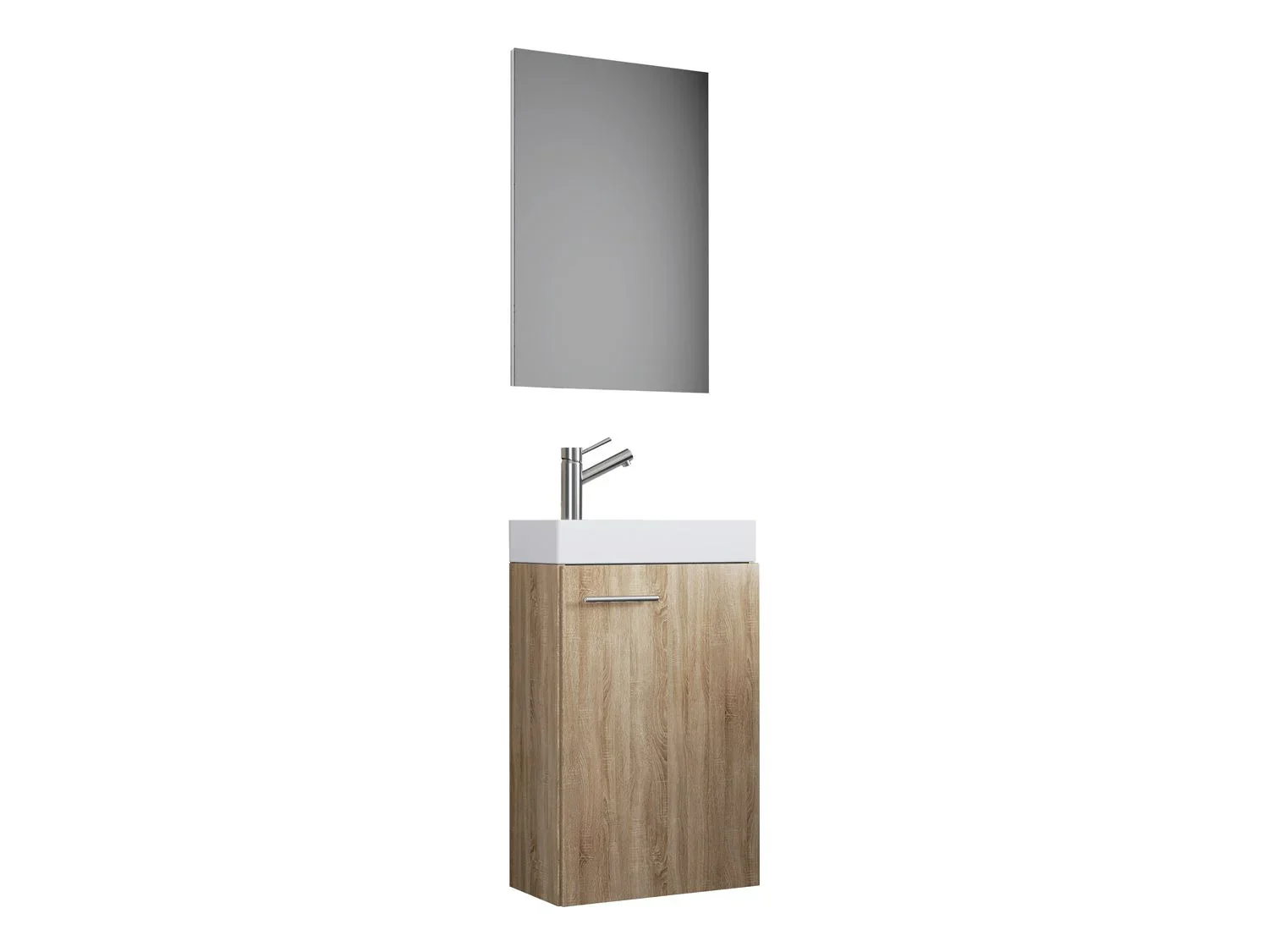 VCM Set d'armoire  glace ou miroir et meuble sous vasque avec lavabo Slito, pour salle de bain