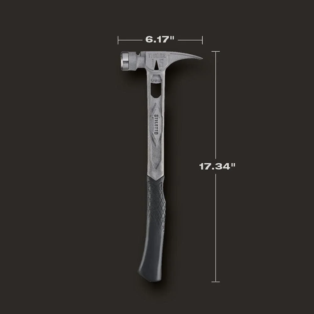 Stiletto TIB15MC 15-oz TIBONE Titanium Hammer Milled Face with Curved Handle