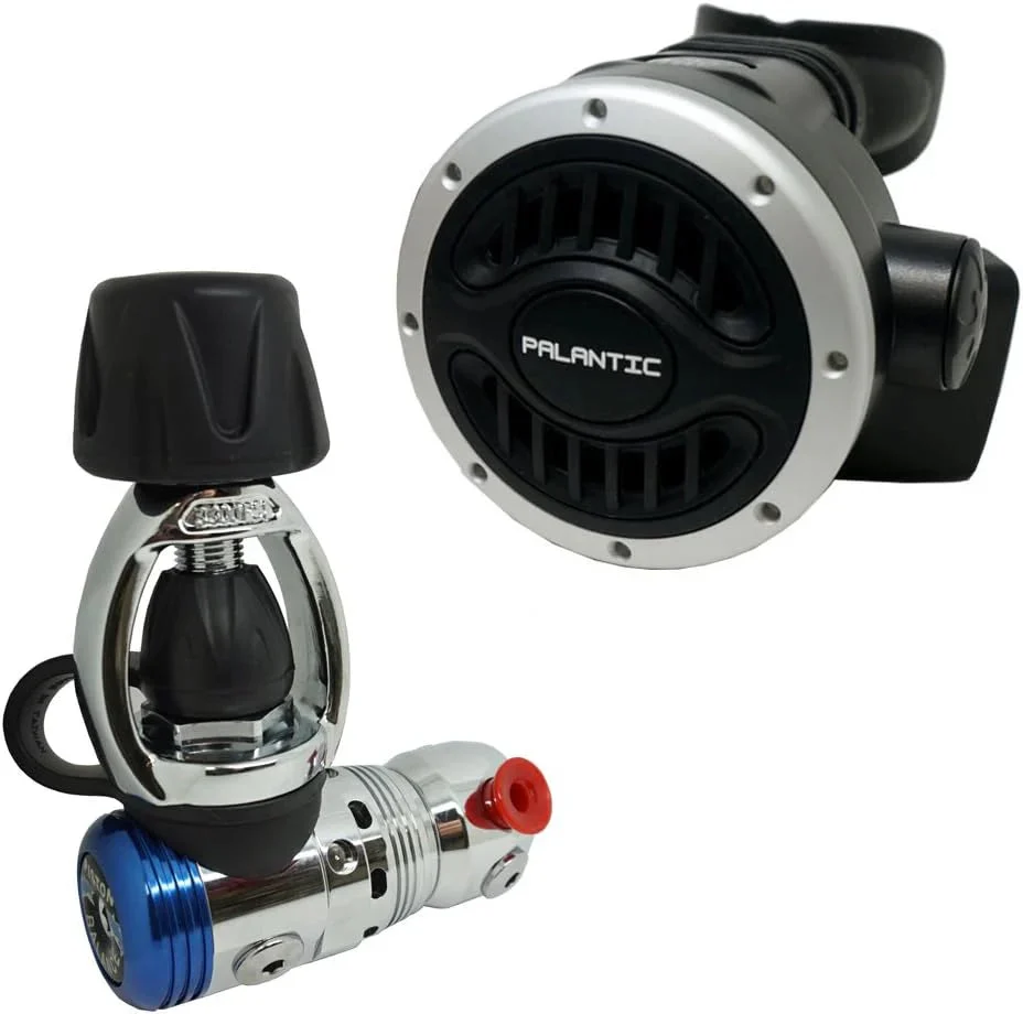 Yoke Regulator & Octopus Combo for Scuba Diving | High-performance Over-balanced Regulator, Silicone Mouthpiece, 27" Hose, Large Purge…