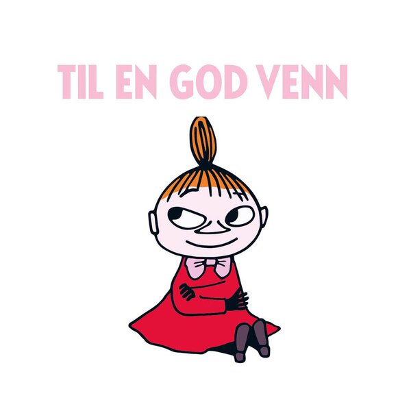 Mummi kort dobbelt 7,5x7,5 cm Til en god venn hvit